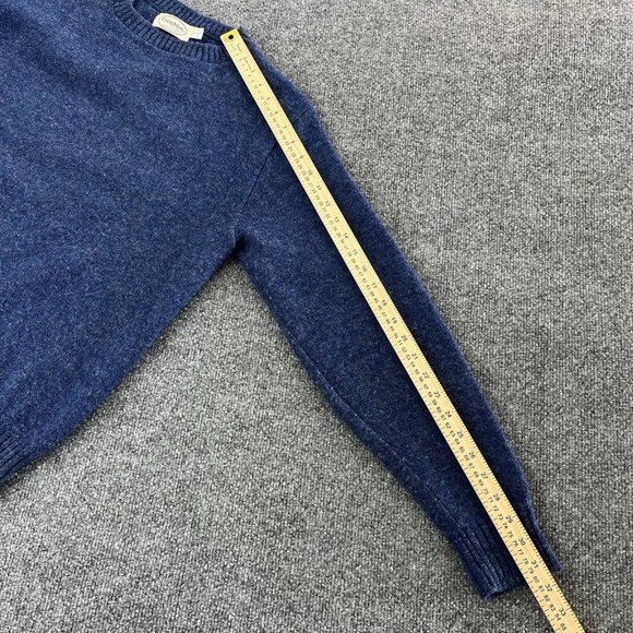VTG Creighton Shirtmakers Blue Knit Crewneck Sweater Men’s Size L Made In USA - Picture 4 of 7